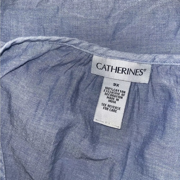 catherines 3x Cotton Boho Peasant Top Beaded Tassel - Picture 6 of 6